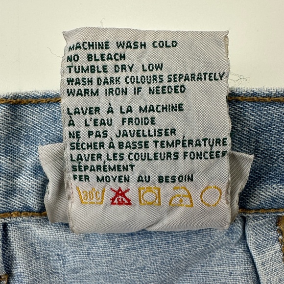 Vintage 90s denim shorts Small mom pleat front 8in inseam Northern Reflections - Picture 4 of 11